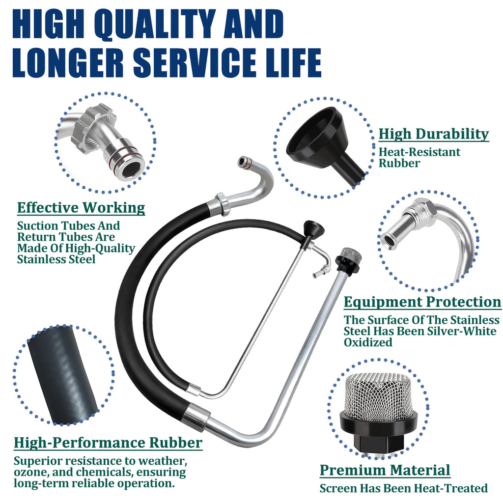 Stainless Steel Suction & Return Hose Kit for Graco Ultra Max II 390 395 490 495 595 | Professional Reflux Line