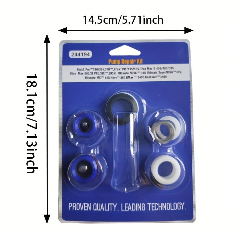 Aftermarket 244194 Pump Repair Kit for Graco Ultra 390 395 490 495 595 - High-Performance Seal Packing Set