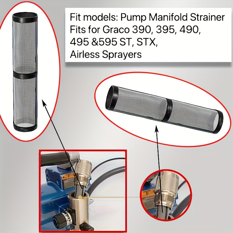 Aftermarket 10-Piece Airless Paint Sprayer Filter Kit - Compatible with Graco & Titan Manifold, Gun & Intake