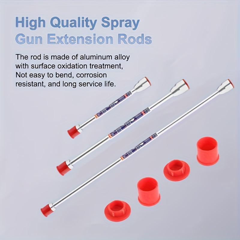 Professional Airless Paint Sprayer Extension Pole Set - 3-Pack (8", 12", 20") High-Strength Aluminum Rods for Graco Titan Wagner