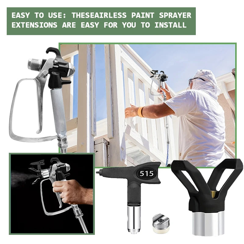 19-Piece Airless Paint Sprayer Accessory Kit for Graco Titan Wagner | Pro Spray Gun, 25ft Hose, 5 Tips