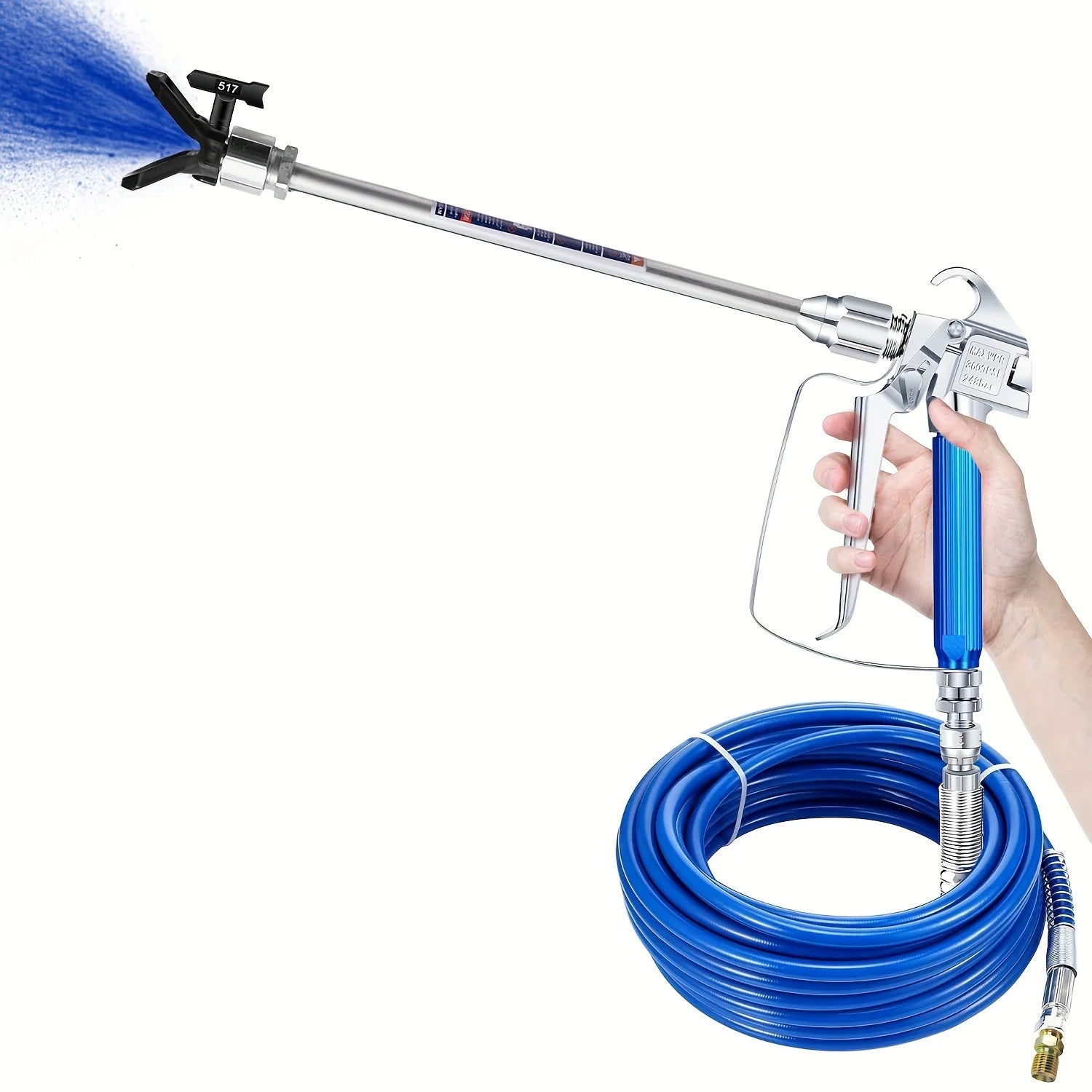 Aftermarket 17-Piece Airless Paint Sprayer Contractor Kit - 33ft Hose, Pro Spray Gun, 5-Tip Set, Dual Extension Poles & 6 Filters