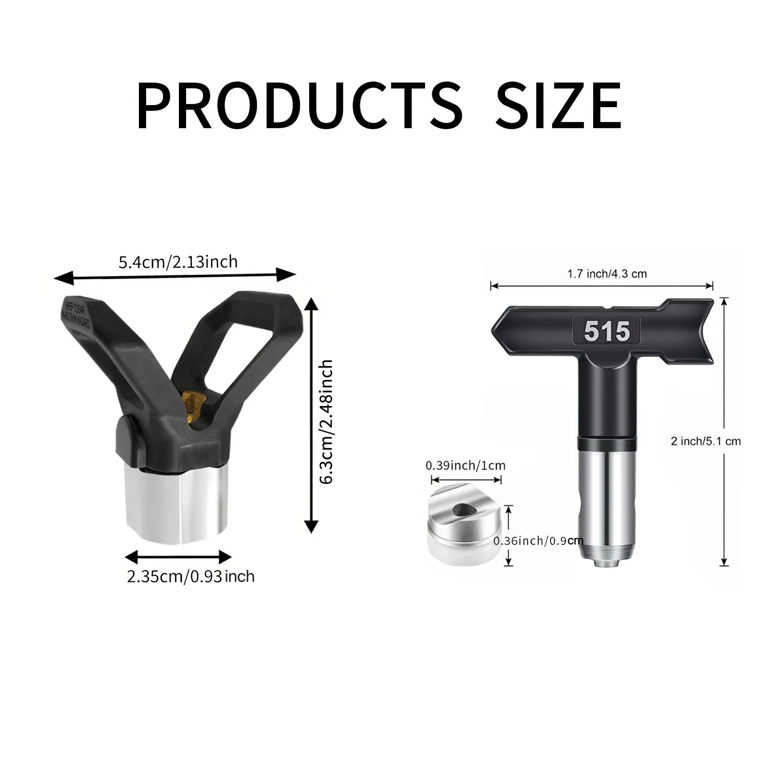 Aftermarket 14-Piece Airless Spray Tip & Guard Set - Compatible with Graco Titan Wagner (12 Precision Nozzles + 2 Tip Guards)