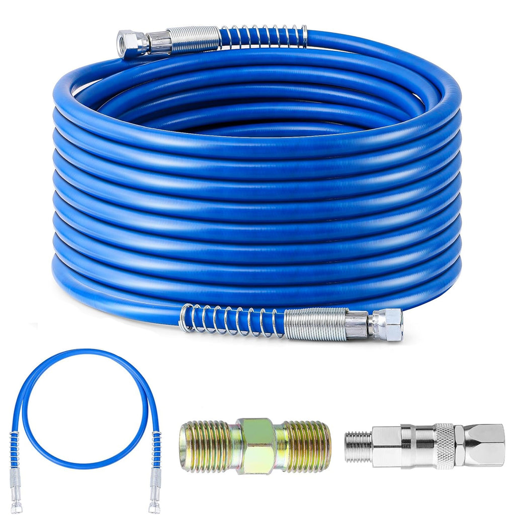 50Ft Airless Paint Sprayer Hose Set with 5Ft Whip Hose & 360 Swivel Joint for Graco Titan Wagner | 3300PSI