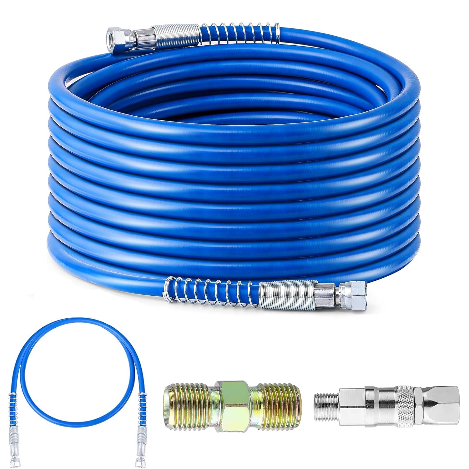 50Ft Airless Paint Sprayer Hose Set with 5Ft Whip Hose & 360 Swivel Joint for Graco Titan Wagner | 3300PSI