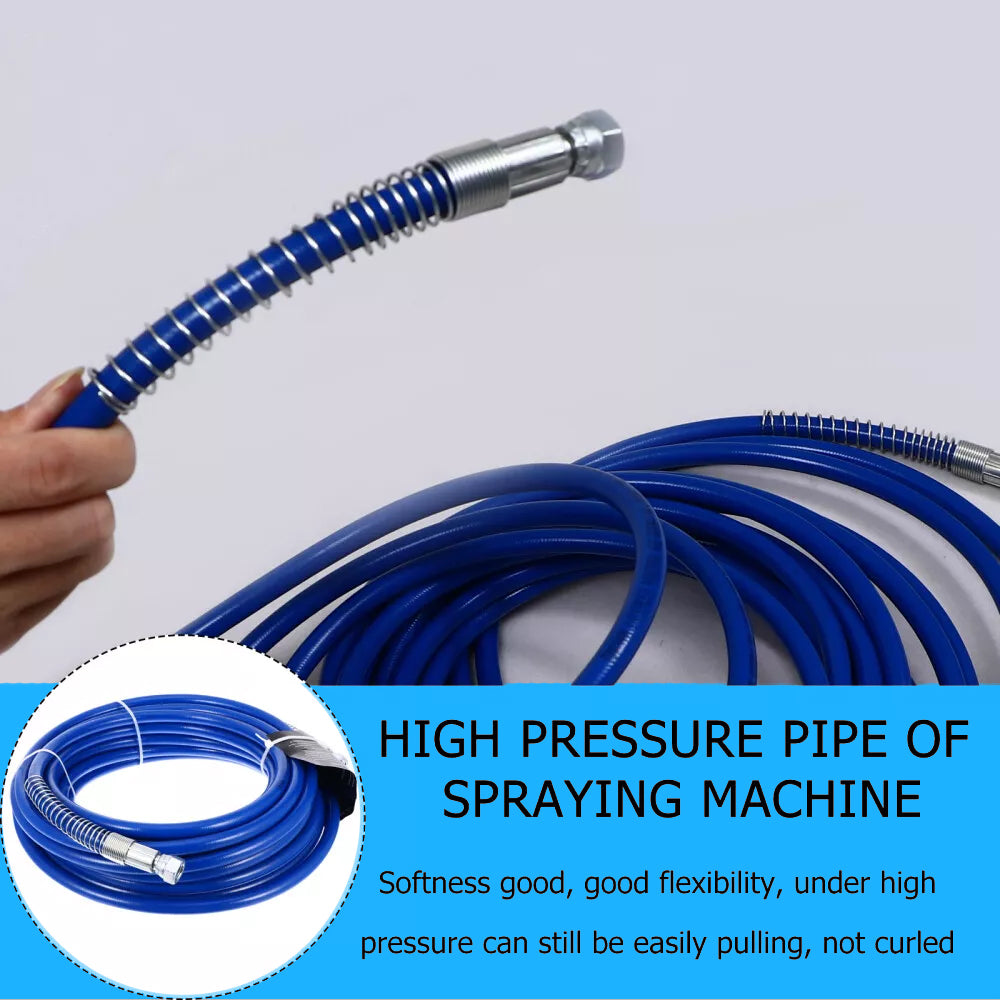 50Ft Airless Paint Sprayer Hose Set with 5Ft Whip Hose & 360 Swivel Joint for Graco Titan Wagner | 3300PSI