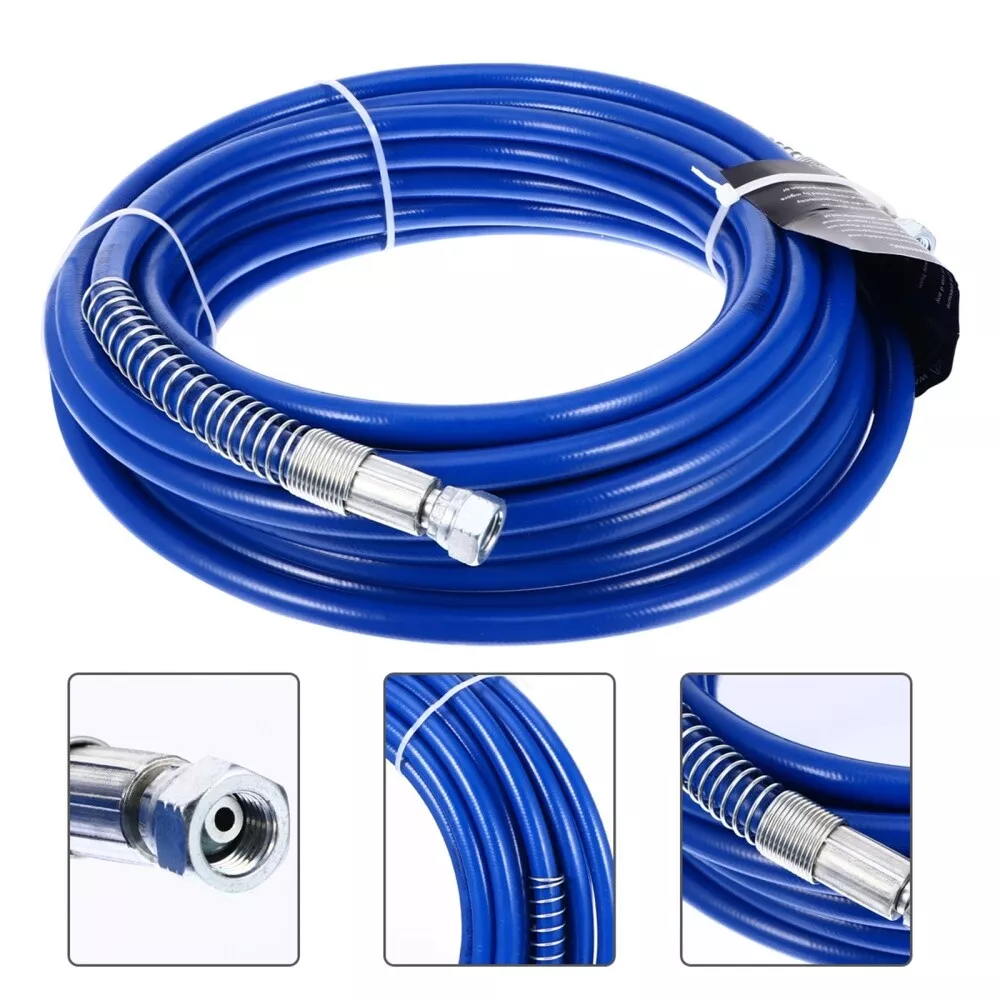 50Ft Airless Paint Sprayer Hose Set with 5Ft Whip Hose & 360 Swivel Joint for Graco Titan Wagner | 3300PSI